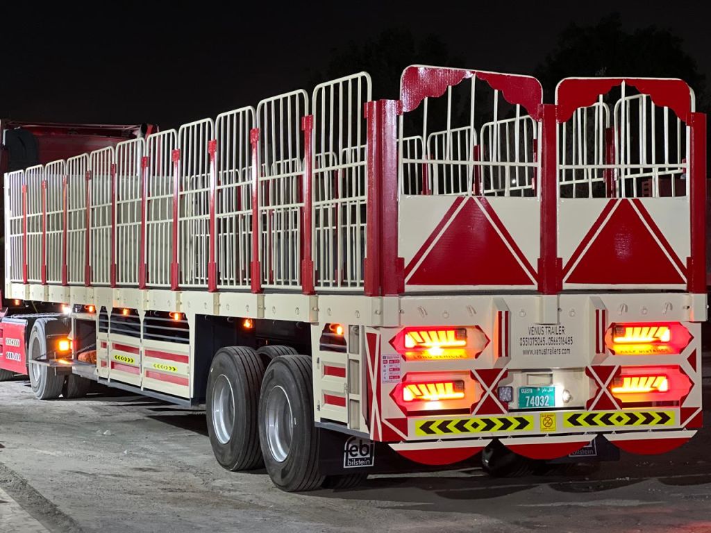 Dubai trailers used by logistics companies for cargo transport