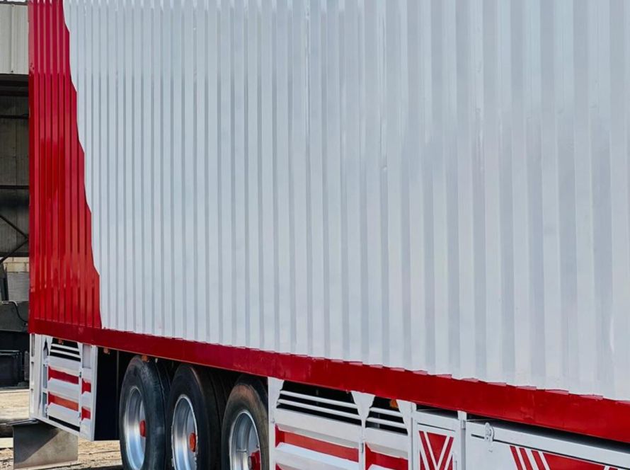High-quality box trailer manufactured in Dubai for secure cargo transport