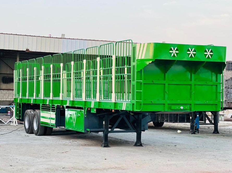 Heavy duty trailers in Dubai for heavy machinery and industrial transport.