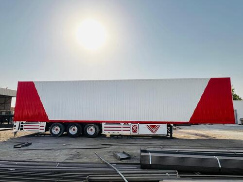 High-quality box trailer manufactured in Dubai for secure cargo transport